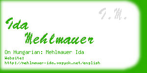 ida mehlmauer business card